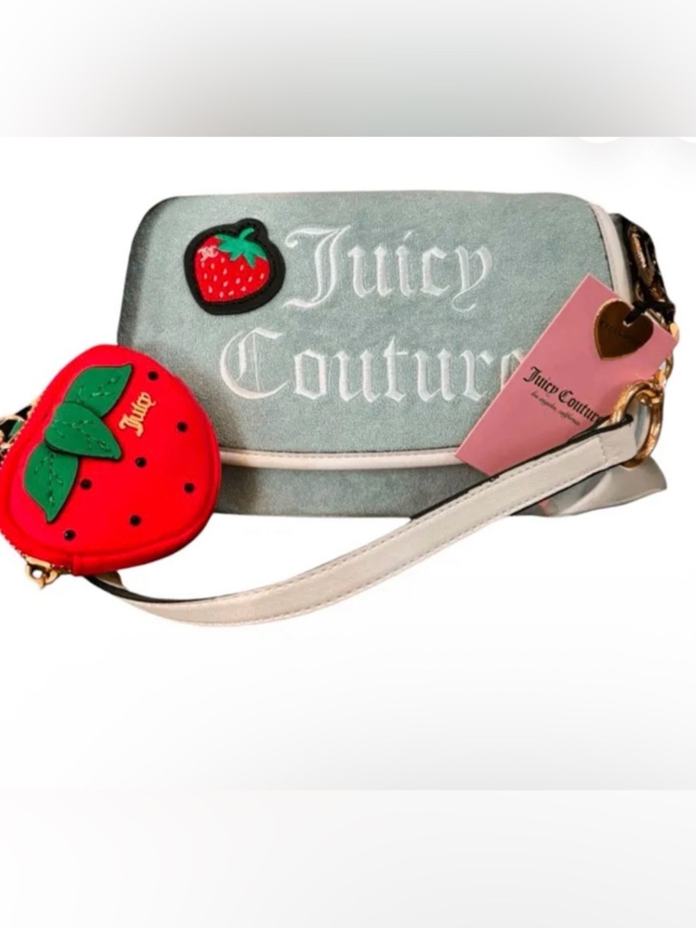 Juicy Couture Sweet and Juicy Flap Crossbody Bag - Pale Turquoise
